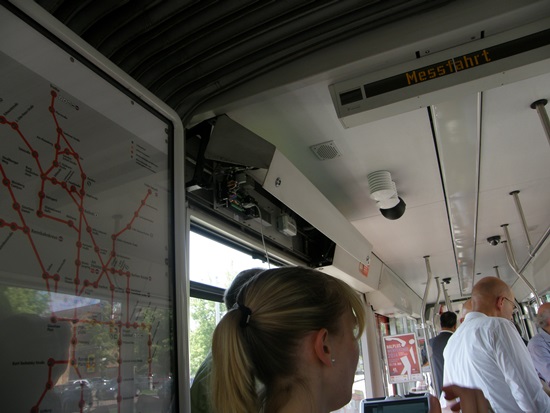 Messeinrichtungen in der Straßenbahn liefern Daten über das Wohlbefinden der Fahrgäste